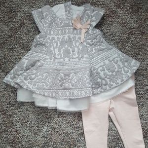 Dress top with leggings 6-9 months